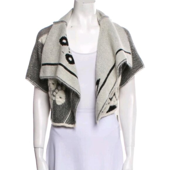 Sarah Pacini Sweaters - Sarah Pacini Printed Open Front Sweater Size: M